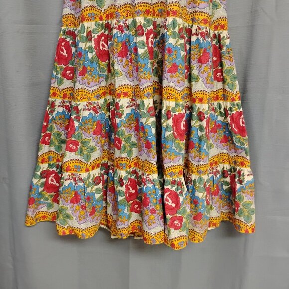 ❤️SOULEIADO CHARLES DEMERY Made in France Boho Spaghetti Strap Cotton Dress XS - Picture 4 of 10